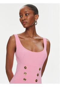 Pinko Sukienka dzianinowa Cactus 102879 A1LK Różowy Slim Fit. Kolor: różowy. Materiał: syntetyk, wiskoza #5