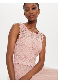 Vila Sukienka wieczorowa Lynnea 14052673 Różowy Regular Fit. Kolor: różowy. Materiał: syntetyk, bawełna. Styl: wizytowy #5