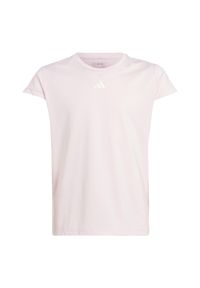 Adidas - Training AEROREADY 3-Stripes Tee. Kolor: biały, wielokolorowy, różowy, szary. Materiał: materiał #1