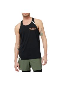 Koszulka New Balance MT31240BK - czarna. Kolor: czarny. Materiał: poliester, materiał. Sport: fitness #1