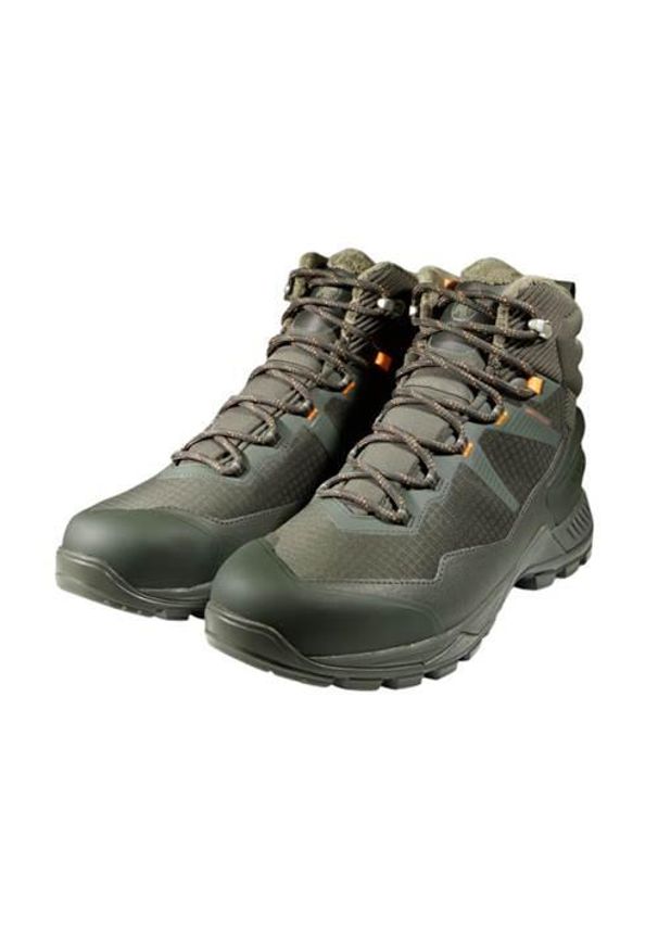 Buty trekkingowe męskie Mammut Blackfin Iii Mid Dt. Wysokość cholewki: za kostkę. Kolor: zielony. Materiał: materiał, syntetyk. Szerokość cholewki: normalna