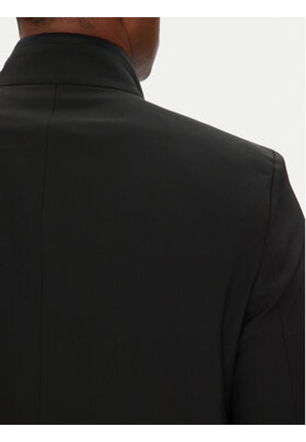 Karl Lagerfeld - KARL LAGERFELD Kurtka przejściowa 155220 553037 Czarny Regular Fit. Typ kołnierza: dekolt w karo. Kolor: czarny. Materiał: syntetyk