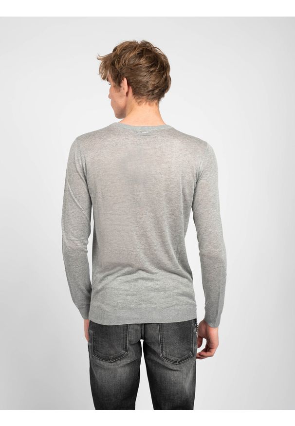 Antony Morato Sweter | MMSW00763 YA100034 | Mężczyzna | Szary. Okazja: na co dzień. Kolor: szary. Materiał: wiskoza, len. Styl: casual
