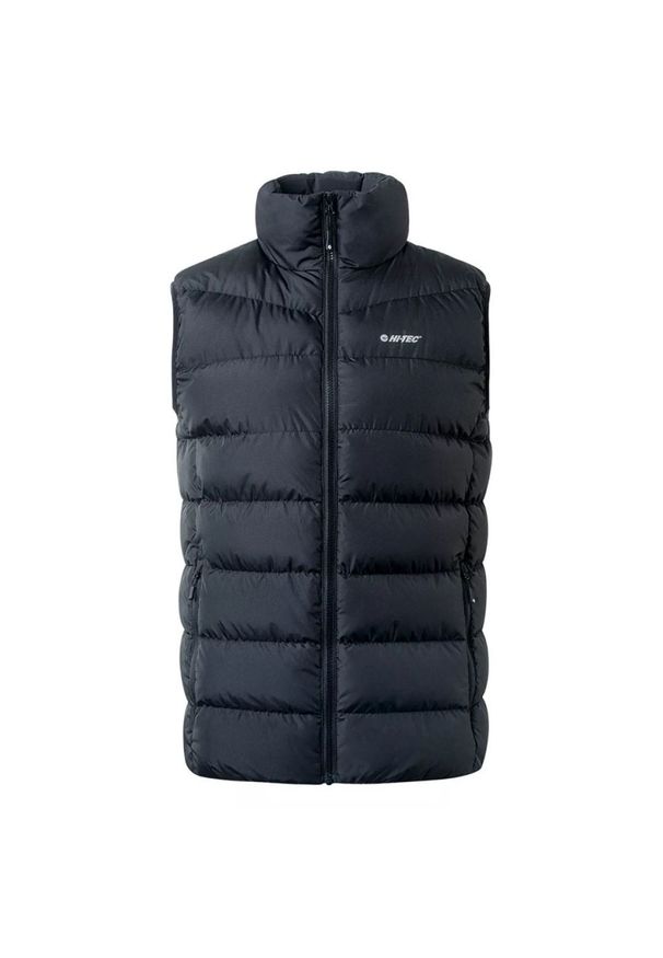 Hi-tec - Kamizelka bezrękawnik męski Hi-Tec Sanis - czarna, Rozmiar M. Kolor: czarny. Materiał: poliester. Długość rękawa: bez rękawów