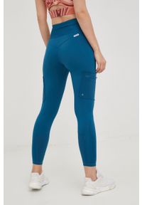 Wrangler legginsy ATG damskie kolor zielony gładkie. Kolor: zielony. Wzór: gładki #5