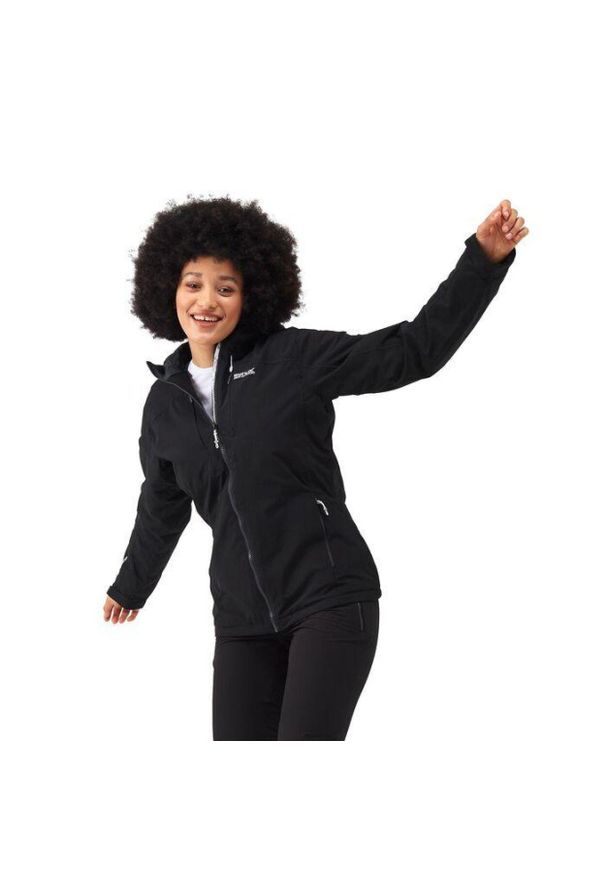 Regatta - Kurtka turystyczna zimowa damska Highton ze stretchem. Kolor: czarny. Sezon: zima. Sport: turystyka piesza