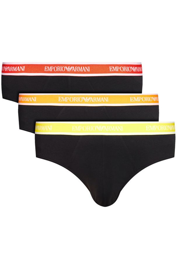 Emporio Armani Underwear Komplet 3 par slipów 111734 1P717 50620 Czarny. Kolor: czarny. Materiał: bawełna