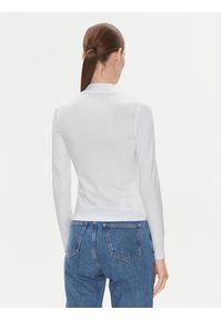 Calvin Klein Golf K20K206067 Biały Slim Fit. Typ kołnierza: golf. Kolor: biały. Materiał: bawełna