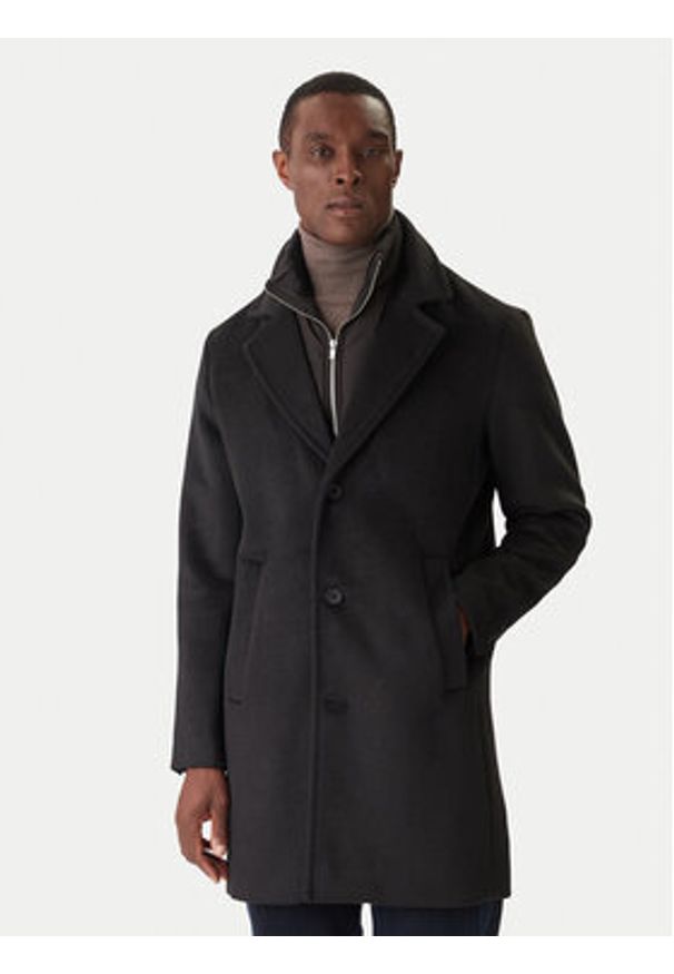 Jack & Jones Płaszcz przejściowy Blastanford 12286263 Czarny Regular Fit. Kolor: czarny. Materiał: syntetyk