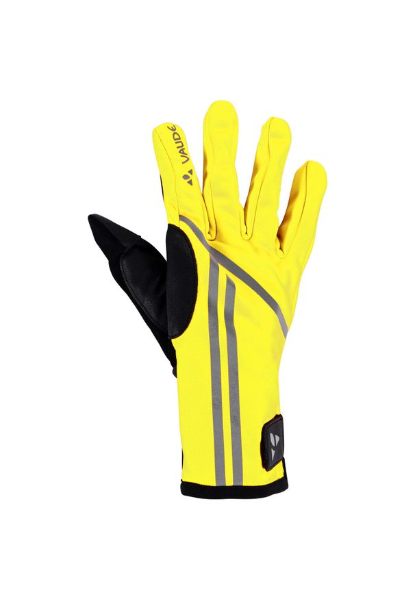 Vaude - Rękawice VAUDE Posta. Kolor: żółty. Materiał: softshell, materiał. Sport: kolarstwo