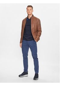 BOSS - Boss Polo 50494662 Granatowy Slim Fit. Typ kołnierza: polo. Kolor: niebieski. Materiał: bawełna