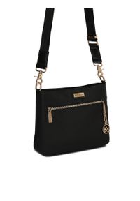 Kazar - Miejska torebka damska z materiału tekstylnego. Kolor: czarny. Materiał: skórzane. Styl: klasyczny #4