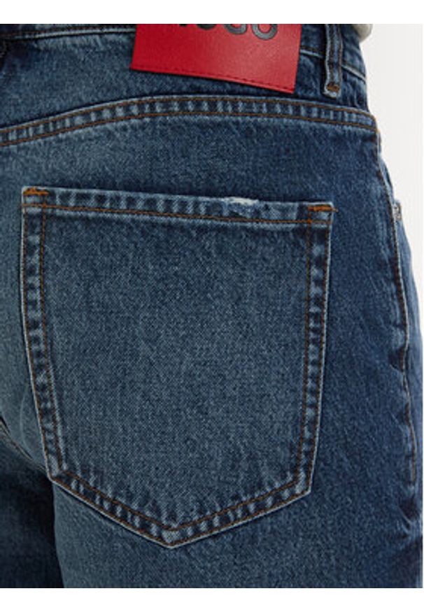 Hugo - HUGO Szorty jeansowe 50560386 Niebieski Tapered Fit. Kolor: niebieski. Materiał: bawełna