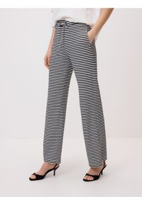 Reserved - Szerokie spodnie w paski - wielobarwny. Materiał: dzianina. Wzór: paski #1