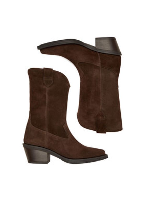 Badura Kowbojki EO-CAMILA-5031 Brązowy. Kolor: brązowy. Materiał: skóra, zamsz