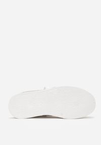 Born2be - Białe Sneakersy na Grubej Podeszwie z Cyrkoniami Catith. Okazja: na co dzień. Kolor: biały. Materiał: jeans #8