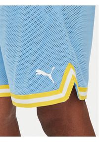 Puma Szorty sportowe Hoops Manchester City 631694 Błękitny Regular Fit. Kolor: niebieski. Materiał: syntetyk #5