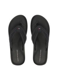 TOMMY HILFIGER - Tommy Hilfiger Japonki Hilfiger Padded Beach Sandal FM0FM05801 Czarny. Kolor: czarny. Materiał: syntetyk #1