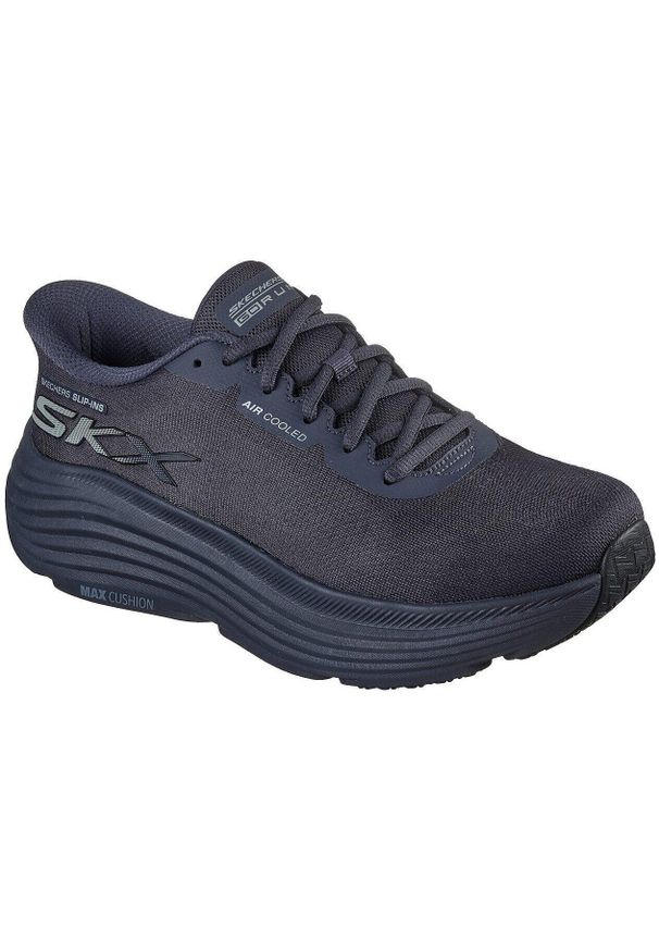 skechers - Adidasy Skechers Max Cushioning Endeavour - Ex, Mężczyźni. Kolor: niebieski. Materiał: materiał, syntetyk. Sport: fitness