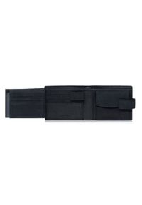 Ochnik - Mały czarny skórzany portfel męski. Kolor: czarny. Materiał: skóra #5