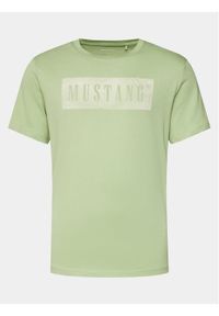 Mustang T-Shirt Austin 1014937 Zielony Regular Fit. Kolor: zielony. Materiał: bawełna