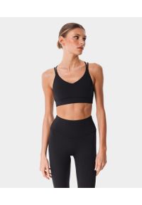 Stanik sportowy crossback dla kobiet Carpatree Balletcore. Kolor: czarny. Sport: fitness