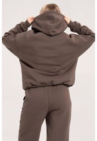 GYM GLAMOUR - Bluza fitness damska Gym Glamour college. Kolor: brązowy. Sport: fitness