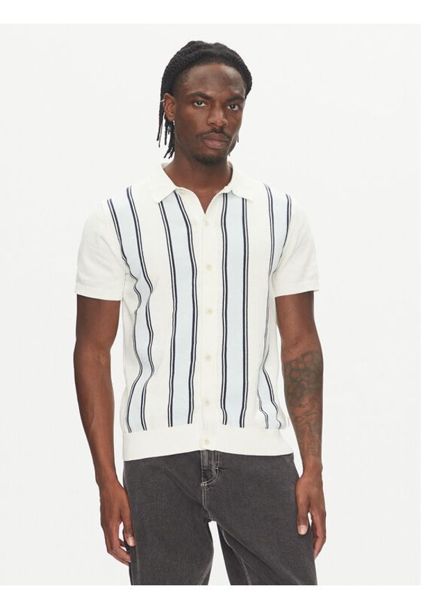 Lindbergh Kardigan 30-804062 Biały Relaxed Fit. Kolor: biały. Materiał: bawełna