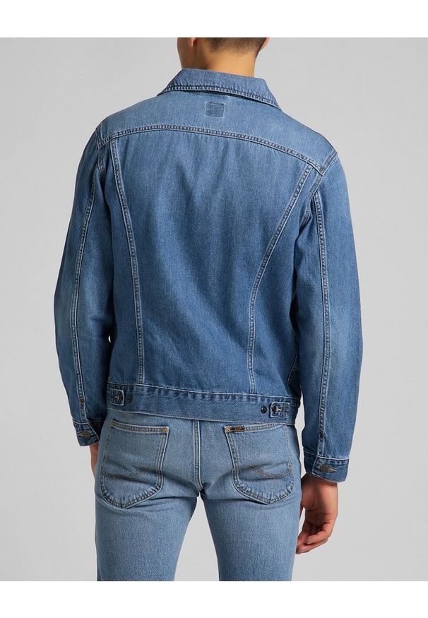 Lee - MĘSKA KURTKA JEANSOWE LEE RIDER JACKET WASHED CAMDEN L89ZLJPI 112124002. Materiał: jeans