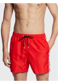 Calvin Klein Swimwear Szorty kąpielowe KM0KM00810 Czerwony Regular Fit. Kolor: czerwony. Materiał: syntetyk #1