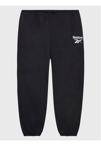 Reebok Spodnie dresowe Identity Logo HN4370 Czarny Regular Fit. Kolor: czarny. Materiał: bawełna #1