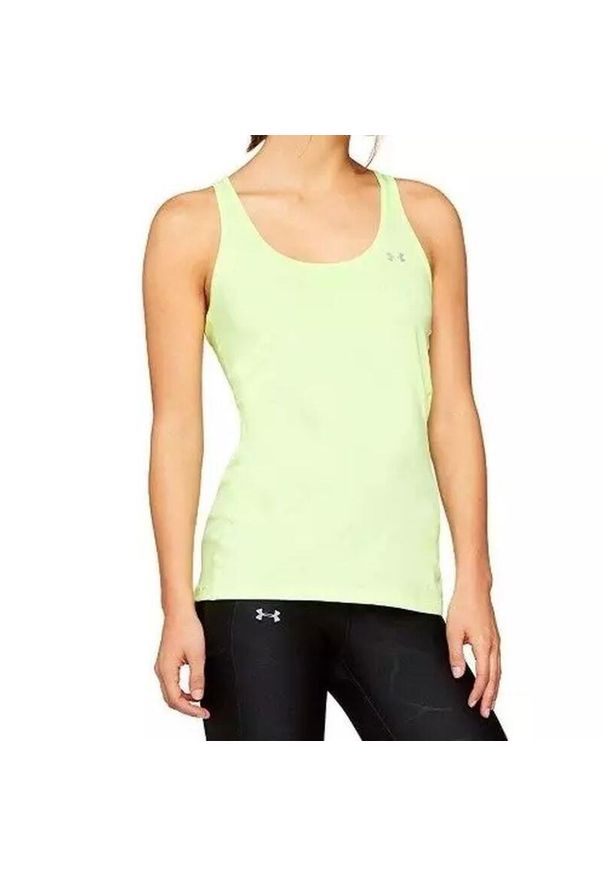 Koszulka bez rękawów damska Under Armour Racer Tank. Kolor: zielony, żółty, wielokolorowy. Długość rękawa: bez rękawów. Sport: fitness