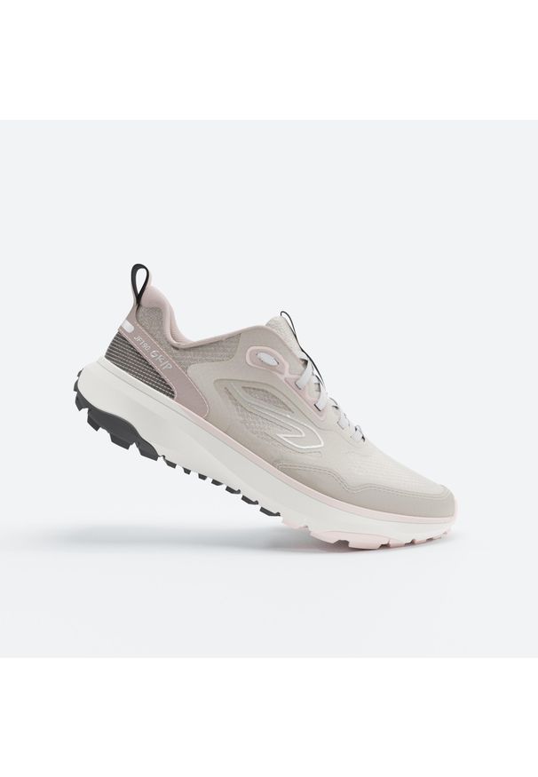 KALENJI - Buty do biegania damskie Kiprun JF190 Grip. Kolor: biały, beżowy, różowy, wielokolorowy. Sport: bieganie