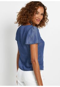 Koszula dżinsowa, TENCEL™ Lyocell, krótki rękaw bonprix niebieski "stone”. Kolor: niebieski. Materiał: lyocell. Długość rękawa: krótki rękaw. Długość: krótkie. Styl: elegancki #4