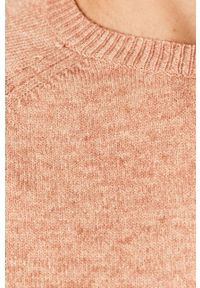 only - Only - Sweter. Kolor: różowy. Materiał: materiał, dzianina. Długość rękawa: raglanowy rękaw. Wzór: gładki #4