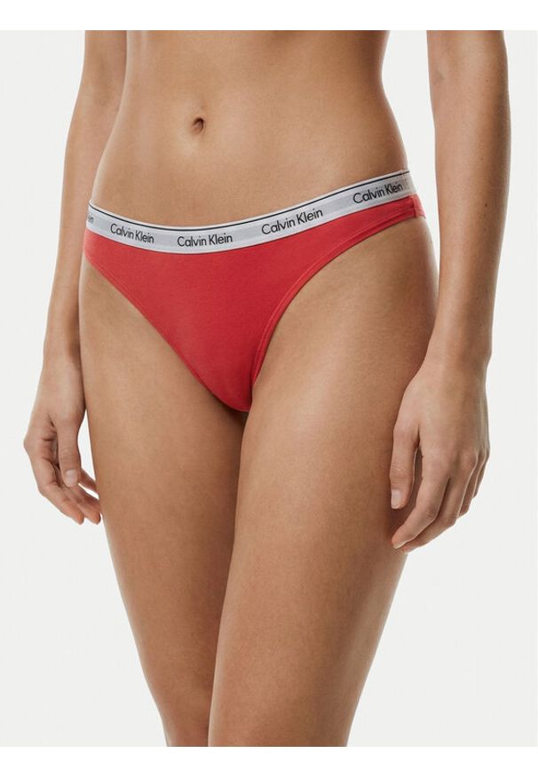 Calvin Klein Underwear Stringi 000QD5043E Różowy. Kolor: różowy. Materiał: bawełna