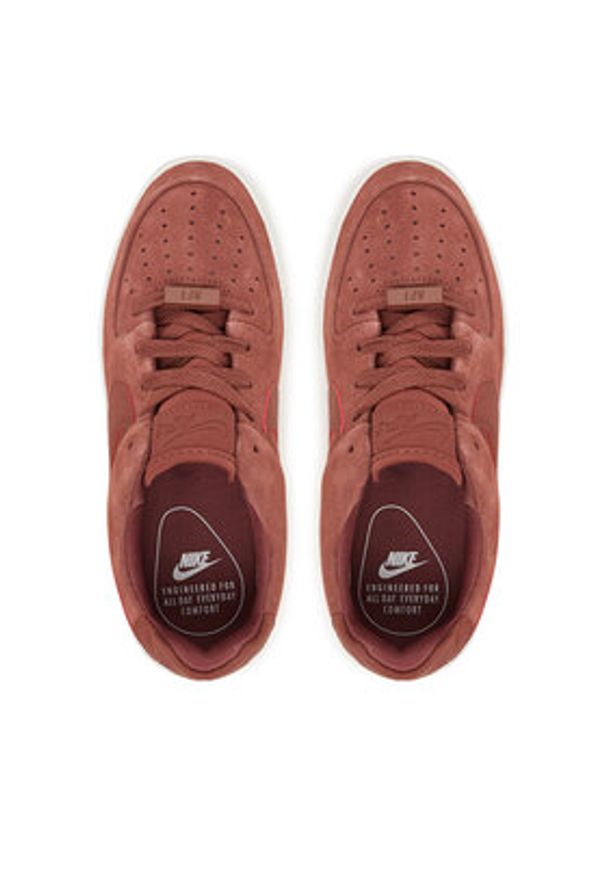 Nike Sneakersy Af1 Sage Low AR5339 204 Czerwony ciemny. Kolor: czerwony. Materiał: skóra, zamsz