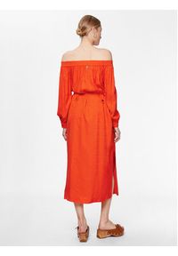 TwinSet - TWINSET Sukienka letnia 231TT2141 Pomarańczowy Regular Fit. Kolor: pomarańczowy. Materiał: wiskoza. Sezon: lato #3