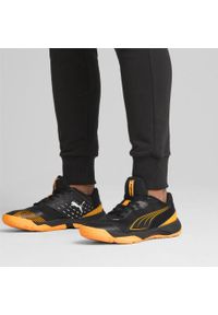 Puma - Halowe buty sportowe Solarstrike III PUMA Black Sun Stream White Orange. Kolor: żółty, czarny, biały, pomarańczowy, wielokolorowy. Sport: piłka ręczna