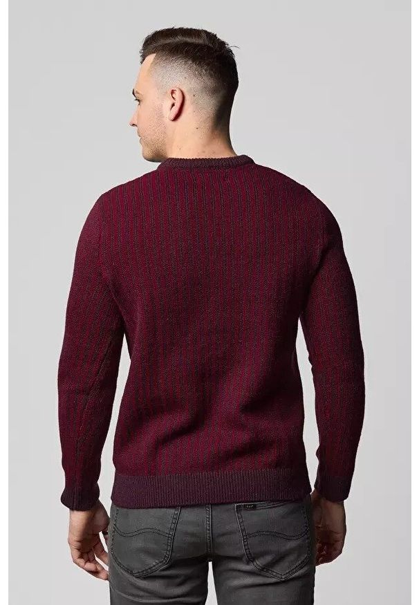 Lee - LEE BASIC CREW KNIT MĘSKI SWETER KLASYCZNY AUBERGINE L83IAEKA 112122368. Styl: klasyczny
