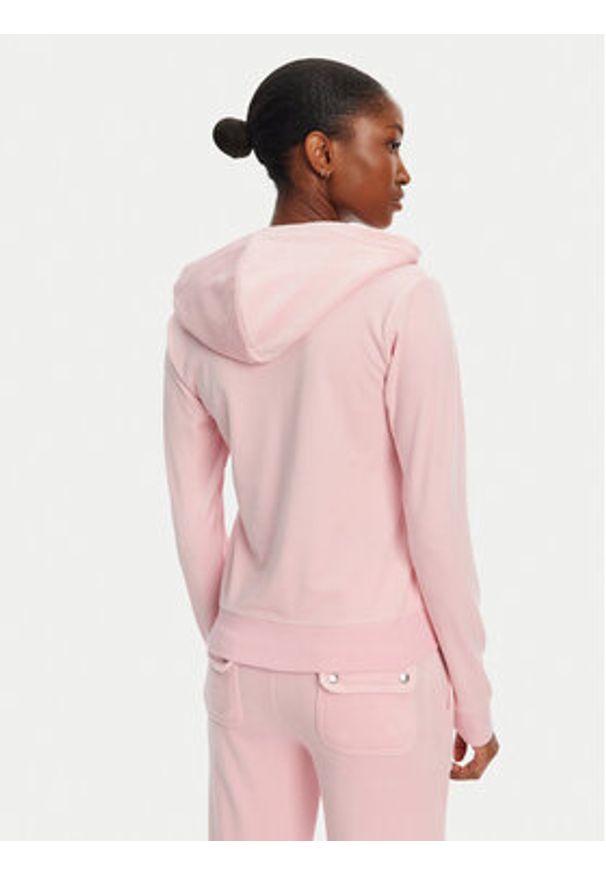 Juicy Couture Bluza Robertson JCAP176 Różowy Slim Fit. Kolor: różowy. Materiał: syntetyk