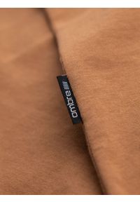 Ombre Clothing - Męska klasyczna bawełniana koszulka z dekoltem w serek BASIC – brązowa V9 - Rozmiar: XXL. Typ kołnierza: dekolt w serek. Kolor: brązowy. Materiał: bawełna. Styl: klasyczny #2