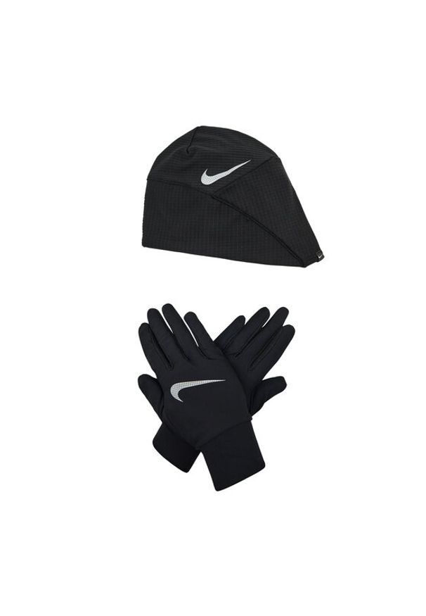 Nike Zestaw Czapka i Rękawiczki N1000594 Czarny. Kolor: czarny. Materiał: materiał