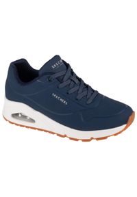 skechers - Buty sportowe Sneakersy damskie, Uno-Stand on Air. Kolor: niebieski, wielokolorowy. Materiał: materiał, syntetyk. Szerokość cholewki: normalna. Model: Skechers Sport. Sport: turystyka piesza
