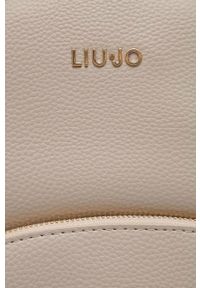 Liu Jo plecak damski kolor beżowy duży gładki. Kolor: beżowy. Wzór: gładki #4
