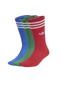 Adidas - adidas Zestaw 3 par wysokich skarpet unisex High Crew JJ1985 Kolorowy. Materiał: bawełna, materiał. Wzór: kolorowy