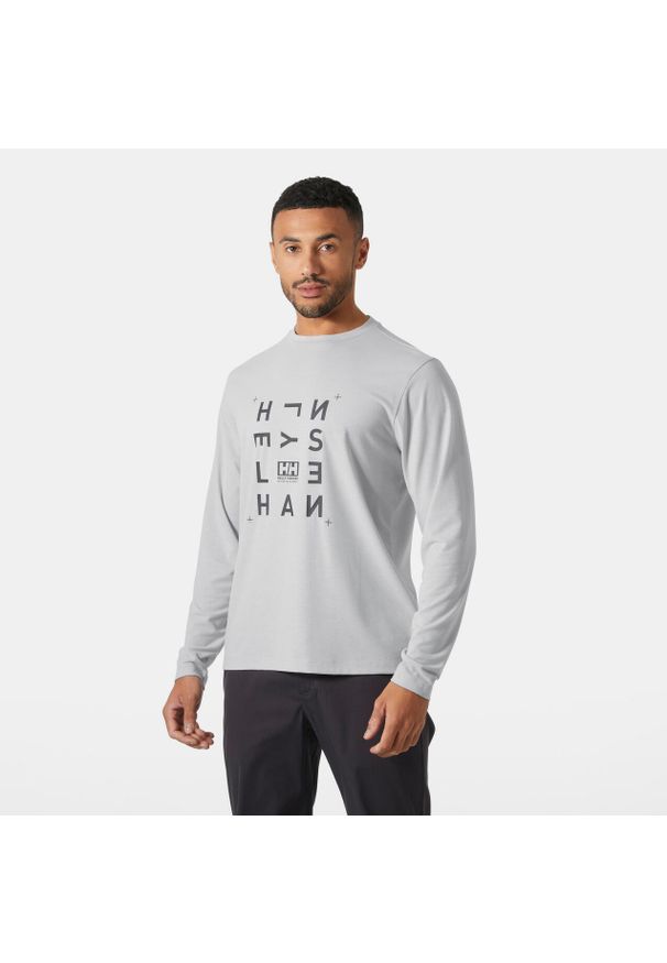 Dżersej z długim rękawem Helly Hansen Skog Graphic. Kolor: szary. Materiał: jersey. Długość rękawa: długi rękaw. Długość: długie