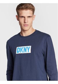 DKNY Longsleeve N5_6877_DKY Granatowy Regular Fit. Kolor: niebieski. Materiał: bawełna. Długość rękawa: długi rękaw