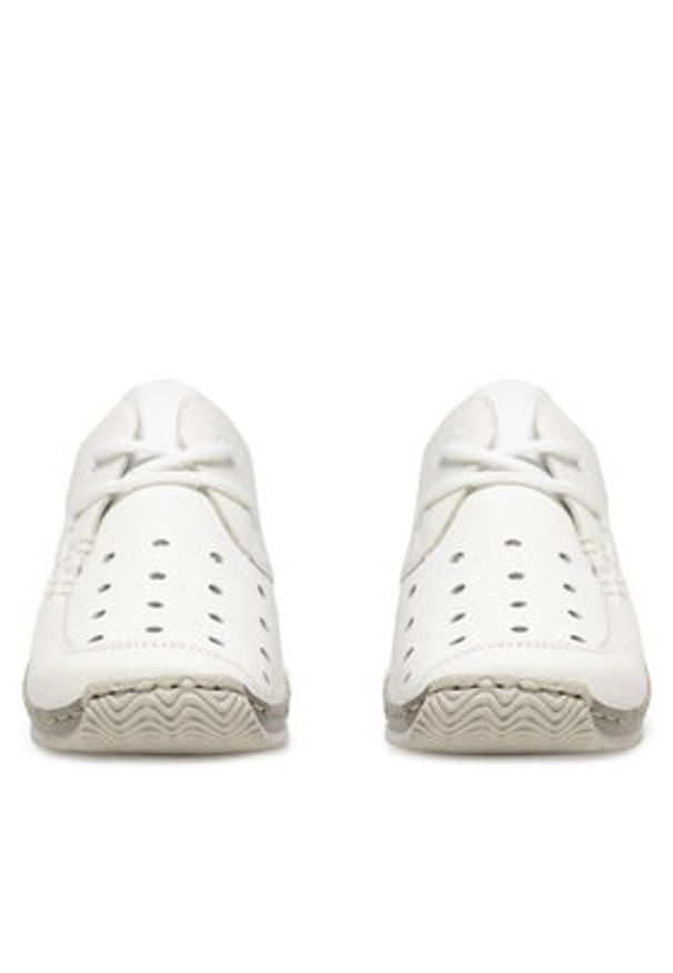 Rieker Półbuty L1715-80 Biały. Kolor: biały. Materiał: skóra