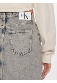 Calvin Klein Jeans Spódnica jeansowa Front Split Maxi Denim Skirt J20J222869 Niebieski Slim Fit. Kolor: niebieski. Materiał: bawełna